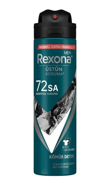 Rexona Kömür Detox Erkek Sprey Deodorant 150 ML ürün görseli 1