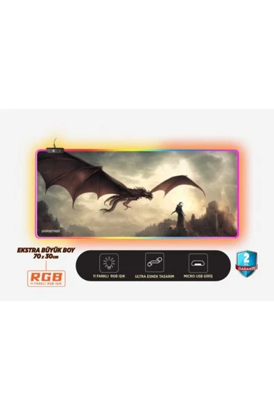 Polosmart Rgb Işıklı Gaming Mouse Pad PGM21 ürün görseli 1