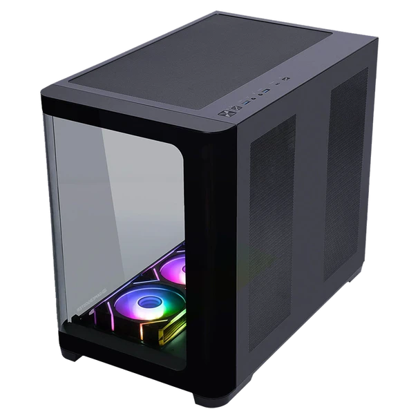 GameBooster GB-G2852B-850w 80+ Bronze Curved Cam Type-C3.1 7-ARGB Fan Seaview Gaming Siyah Kasa ürün görseli 1