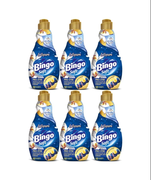 Bingo Soft Çamaşır Yumuşatıcı Konsantre 1440ml Lilyum 6 Lı Set 6'lı Set ürün görseli 1