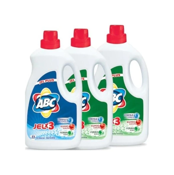 ABC Jel Plus Dağ Ferahlığı + Bahar Ferahlığı Sıvı Bulaşık Deterjanı 3 x 2145 ML ürün görseli 1