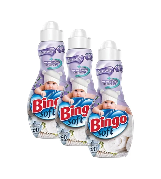 Bingo Soft Konsantre Çamaşır Yumuşatıcısı Sensitive 3 x 1440 ML ürün görseli 1