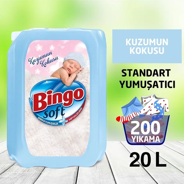 Bingo Soft Çamaşır Yumuşatıcısı Kuzumun Kokusu 5 L Ekonomi Paketi 4'Lü ürün görseli 1