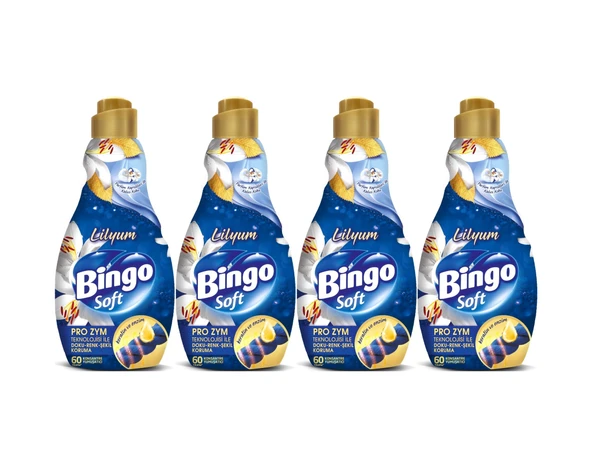 Bingo Soft Çamaşır Yumuşatıcı Konsantre 1440ml Lilyum 4 Lü Set 4'lü Set ürün görseli 1