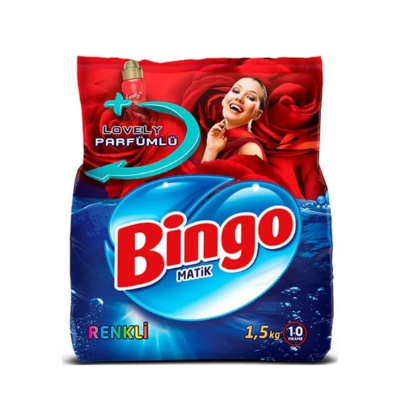 Bingo Matik Konsantre Renkli Toz Çamaşır Deterjanı 1500 G ürün görseli 1
