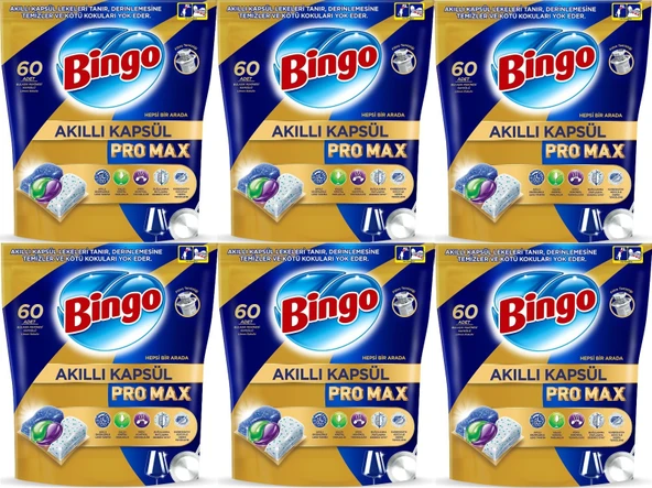 Bingo Akıllı Kapsül Pro Max Bulaşık Makinesi Deterjanı 360 Adet ürün görseli 1