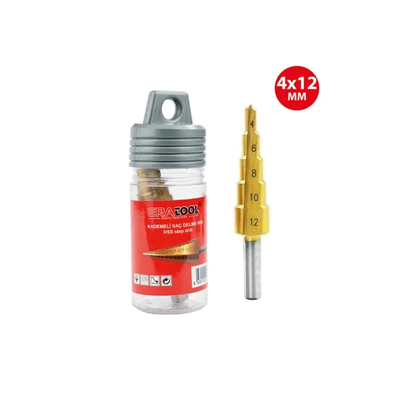 Eratool Kademeli Saç Delme Pançı 4*12 mm ERA56301 Eratool ürün görseli 1