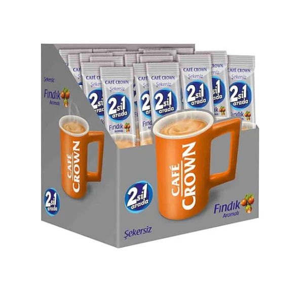 Cafe Crown 2'si 1 Arada Şekersiz Fındıklı Kahve 24 x 11 G ürün görseli 1