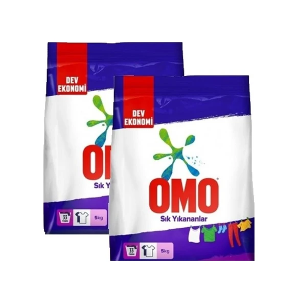 Omo Sık Yıkananlar Beyazlar ve Renkliler İçin 33 Yıkama 2 x 5 KG ürün görseli 1