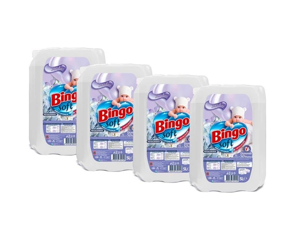 Bingo Soft Çamaşır Yumuşatıcısı Sensitive 4 x 5 L ürün görseli 1