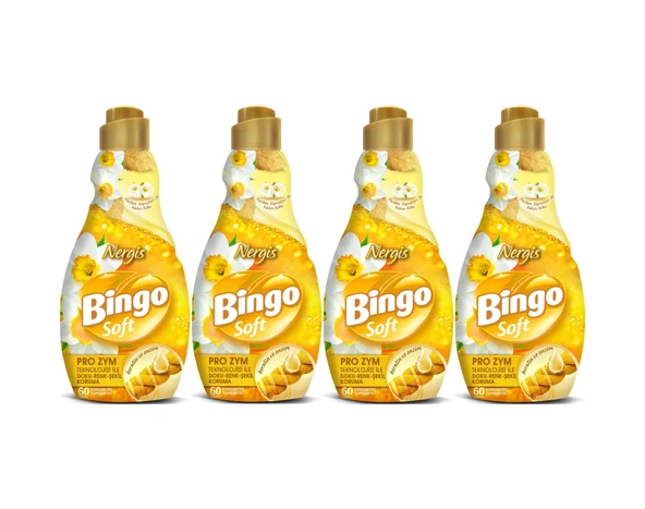 Bingo Soft Çamaşır Yumuşatıcı Konsantre 1440ml Nergis 4 Lü Set 4'lü Set ürün görseli 1