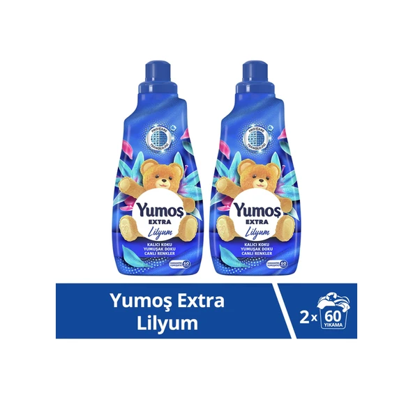 Yumoş Extra Lilyum Konsantre Çamaşır Yumuşatıcı 1440 Ml 60 Yıkama X2 ürün görseli 1
