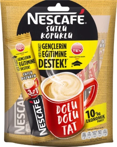 Nescafe 3ü1 Arada Sütlü Köpüklü Kahve 10'lu Paket 150 G ürün görseli 1