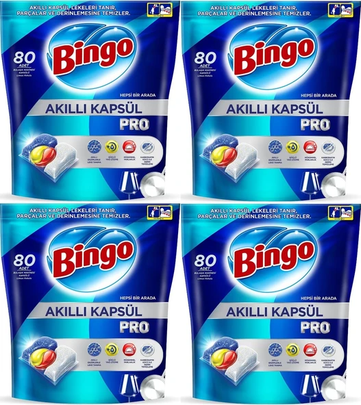Bingo Akıllı Kapsül Pro Bulaşık Makinesi Deterjanı Tablet 320adet ürün görseli 1