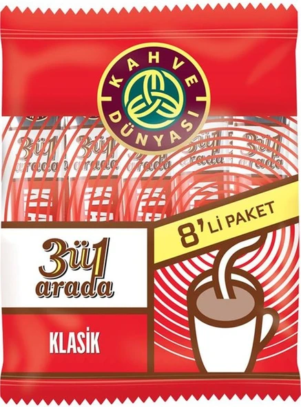 Kahve Dünyası 3'ü 1 Arada Klasik Kahve 8 x 18 G ürün görseli 1