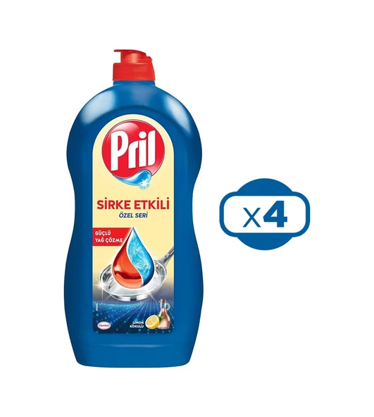 Pril Sirke Etkili Özel Seri 1100 Ml Bulaşık Deterjanı X 4 Adet ürün görseli 1