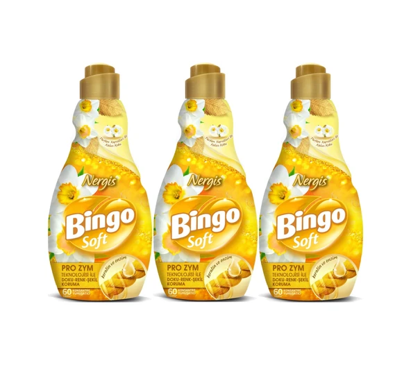 Bingo Soft Çamaşır Yumuşatıcı Konsantre 1440ml Nergis 3 Lü Set 3'lü Set ürün görseli 1