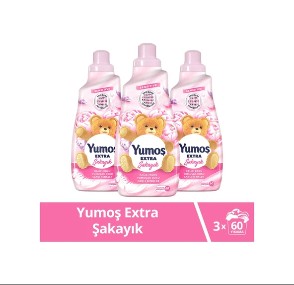 Yumoş Extra Konsantre Çamaşır Yumuşatıcısı Şakayık 3 x 1440 ML ürün görseli 1