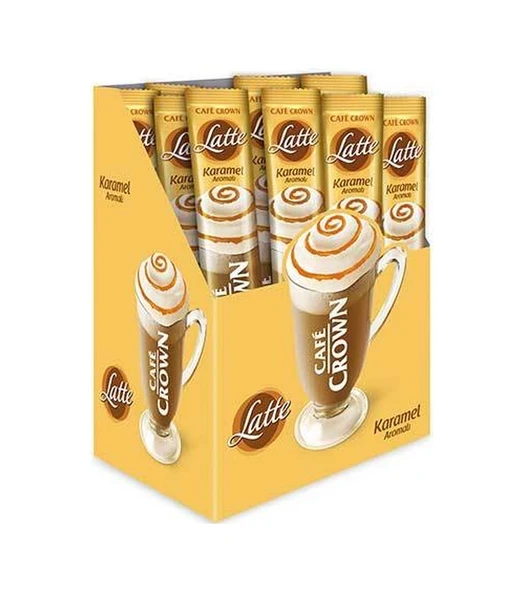 Cafe Crown Karamel Aromalı Latte 24 x 17 G ürün görseli 1