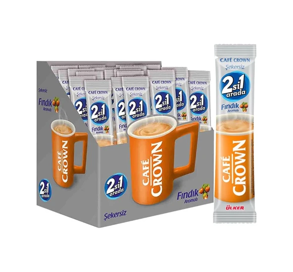 Cafe Crown 2'si 1 Arada Şekersiz Fındıklı Kahve 48 x 11 G ürün görseli 1
