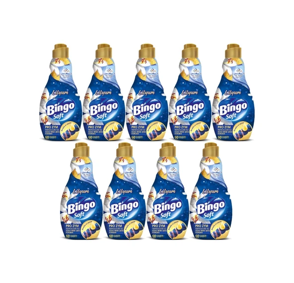 Bingo Soft Çamaşır Yumuşatıcı Konsantre 1440ml Lilyum 9 Lu Set 9'lu Set ürün görseli 1