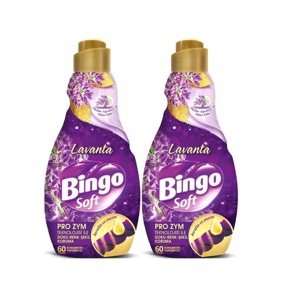 Bingo Soft Çamaşır Yumuşatıcı Konsantre 1440ml Lavanta 2li Set 2'li Set ürün görseli 1