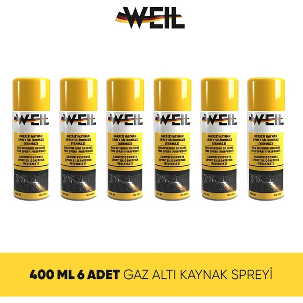 Weil Gazaltı Kaynak Spreyi Silikonsuz (Yanmaz) 400ML 6'lı Paket ürün görseli 1