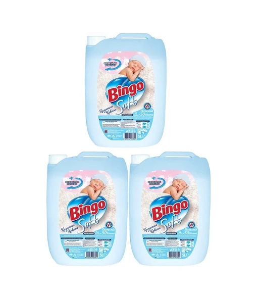 Bingo Soft Çamaşır Yumuşatıcısı Kuzumun Kokusu 3 x 5 L ürün görseli 1