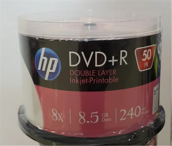 HP DVD+R DL 8.5GB Printable 50 Cakebox ürün görseli 1
