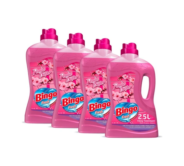 Bingo Fresh Yüzey Temizleyici Pembe Düşler 4 x 2500 ML ürün görseli 1