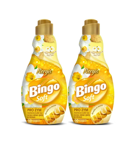 Bingo Soft Çamaşır Yumuşatıcı Konsantre 1440ml Nergis 2 Li Set 2'li Set ürün görseli 1