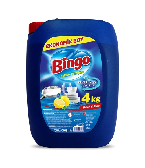 Bingo Limon Kokulu Sıvı Bulaşık Deterjanı 4 KG ürün görseli 1