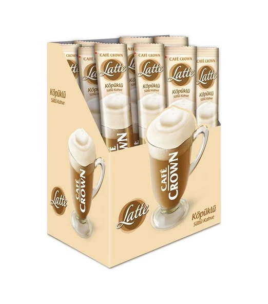Cafe Crown Latte Sütlü Köpüklü Kahve 24 x 17 G ürün görseli 1