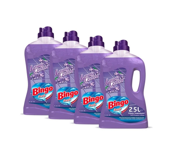 Bingo Fresh Yüzey Temizleyici Lavanta Çiçekleri 4 x 2500 ML ürün görseli 1