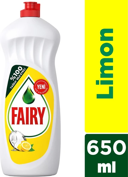 Fairy Limon Kokulu Elde Sıvı Bulaşık Deterjanı 4 x 650 ML ürün görseli 1