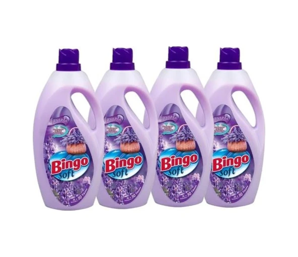 Bingo Soft Çamaşır Yumuşatıcısı Lavanta 4 x 3 L ürün görseli 1