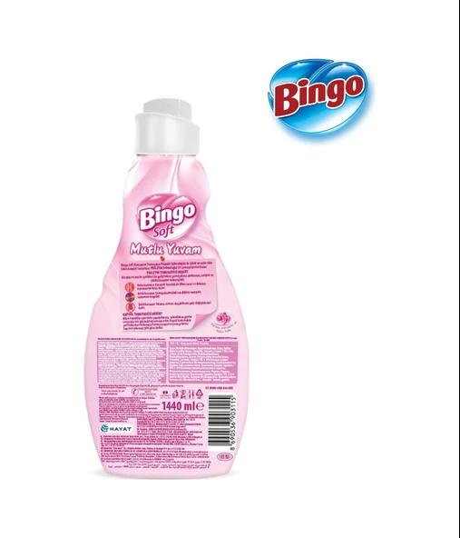 Bingo Soft Konsantre Çamaşır Yumuşatıcısı Mutlu Yuvam 2 x 1440 ML ürün görseli 1