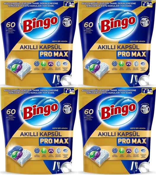 Bingo Akıllı Kapsül Pro Max Bulaşık Makinesi Deterjanı 240 Adet ürün görseli 1