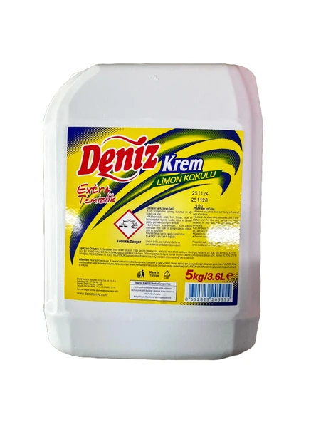 Deniz Mineralli Sıvı Ovma Maddesi / Krem Temizleyici / 5 Kg. / 3.6 Litre - Bidon ürün görseli 1