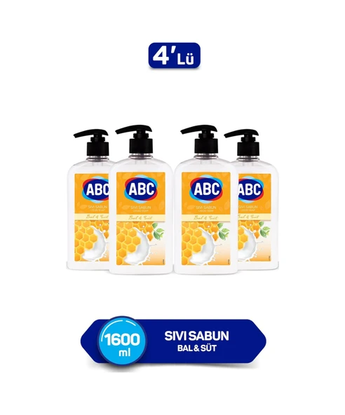 Abc Sıvı Sabun Bal & Süt Beyaz 4 x 400 ML ürün görseli 1
