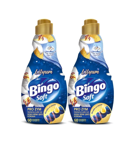 Bingo Soft Çamaşır Yumuşatıcı Konsantre 1440ml Lilyum 2 Li Set 2'li Set ürün görseli 1