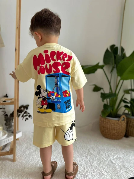 Cg Kids Mickey Mouse Sırt Baskı Detaylı Erkek Çocuk Alt Üst Takım ürün görseli 1