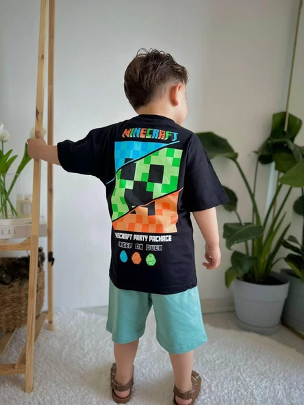Cg Kids Minecraft Mükemmel Kaliteli Baskı Erkek Çocuk Alt Üst Takım ürün görseli 1