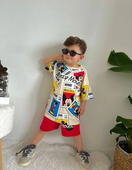 Cg Kids Mickey Mouse Baskılı Erkek Çocuk Alt Üst Takım ürün görseli 1