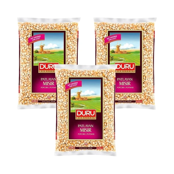 Duru Patlayan Mısır 1000 gr x 3 Adet ürün görseli 1