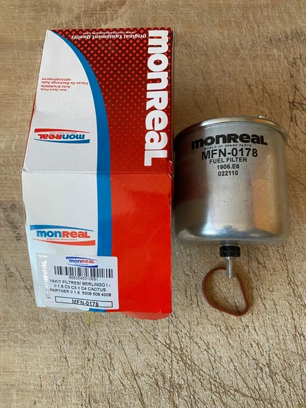 Monreal MFN-0178 Yakıt Filtresi Citroen Peugeot 1.6HDI 1906.E6 1901.97 1611659480 9809721080 ürün görseli 1