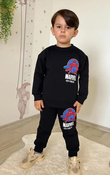 Cg Kids Spiderman Örümcek Adam 3 Iplik Erkek Çocuk Alt Üst Takım ürün görseli 1