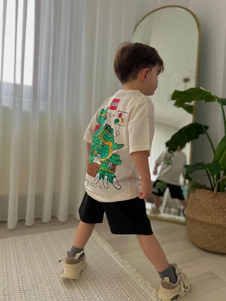 Cg Kids LEGO Dinazor Erkek Çocuk Şortlu Alt Üst Takım ürün görseli 1