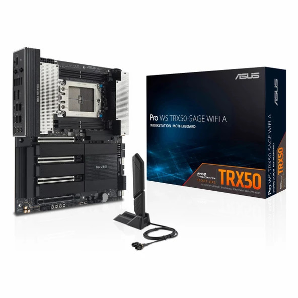 Asus Pro WS TRX50-Sage WiFi A DDR5 (6400MHz)OC M.2 USB-C PCIe 5.0 TR5 CEB Anakart ürün görseli 1