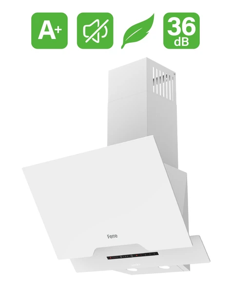 Ferre D064 Beyaz Ultra Sessiz SilentArt  60 cm Ankastre Davlumbaz ürün görseli 1